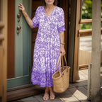 Vestido Pompeia™ em Viscolinho com Toque Artesanal / Um Toque de Arte e Charme em Cada Movimento!
