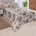 Jogo de Cama Floratta™ 3 Peças em Piquet Texturizado para Noites Aconchegantes / Toque Macio e Estampa Sofisticada para um Quarto Elegante!