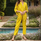 Conjunto Lévina™ em Linho de Algodão com Modelagem Soltinha / Leveza e Elegância para Quem Sabe se Destacar!