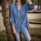 [COMPRE 1 E LEVE 2] Camisa Amélia™ em Viscolinho com Botões Madre Pérola / Leveza e Sofisticação para a Mulher Elegante!
