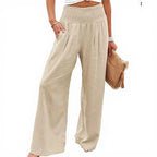 [COMPRE 1 E LEVE 2] Calça Madame Margot™ em Linho de Algodão com Cós Elástico e Caimento Sofisticado / A Elegância da Mulher que Sabe o que quer!