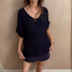 [COMPRE 1 E LEVE 2] Blusinha Bella™ em Viscose Texturizada com Manga Detalhada / Conforto e Charme para Qualquer Momento!
