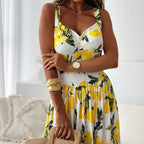 Vestido La Limone™ om Alças Confortáveis e Estilo Italiano / Frescor Mediterrâneo com Sensualidade e Leveza!