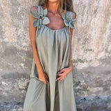 Vestido Floribella™ com Alças Artesanais em Algodão Leve / Porque Você Merece Leveza, Charme e Liberdade Todos os Dias!
