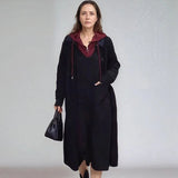 Vestido Celinne™ Estilo Moletom com Capuz e Bolsos Frontais  / Conforto Refinado para Mulheres de Estilo e Personalidade!