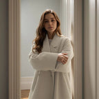 Casaco Noelle™ Estilo Sobretudo com Lapela Clássica / Elegância Minimalista e Aconchego para os Dias Frios