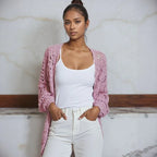 Cardigan Serena™ com Trama de Algodão Artesanal e Caimento Perfeito / Liberdade e Elegância Natural para Mulheres que Sabem se Vestir com Alma.