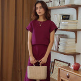 Conjunto de Blusa e Calça Novara™ com Tecido Texturizado e Design Moderno Versátil