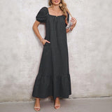 Vestido Campestre Lolita™ em Algodão Misto com Manga Bufante / O Rústico Elegante que Transforma Simplicidade em Estilo!