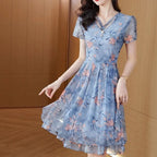 Vestido Bellevoile™ em Popelina Floral com Movimento Leve / A Delicadeza Rara que Brilha em Qualquer Estação!