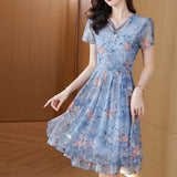 Vestido Bellevoile™ em Popelina Floral com Movimento Leve / A Delicadeza Rara que Brilha em Qualquer Estação!