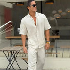 Conjunto Capri Uomo™ em Tecido Inteligente com Design Minimalista / O Luxo Europeu Mediterrâneo para o Verão 2025-2026