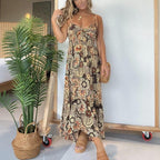 Vestido Sevilla™ em Popelina Leve com Amarração nas Costas / O Toque Boho Chic que Encanta em Qualquer Ocasião!