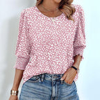 [COMPRE 1, LEVE 2] Blusinha Meriva™ com Punhos Franzidos e Estampas Exclusivas / Charme Atemporal para Todos os Momentos!