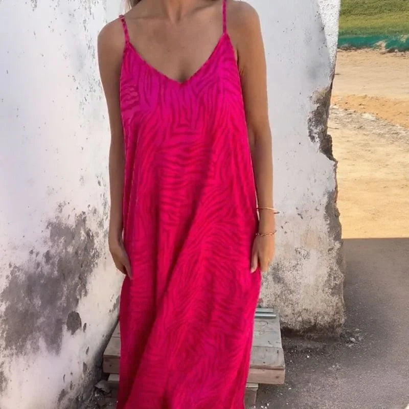 Vestido Zaya™ em Viscose Fria com Alças Delicadas Ajustáveis / Leveza absoluta com caimento confortável e elegante!