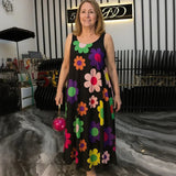Vestido Flora™ com Estampa Floral Vibrante / Para Mulheres que Exalam Energia e Charme!