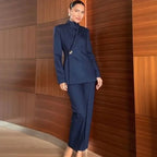 Conjunto Catherine™ com Blazer de Alfaiataria e Calça de Corte Reto que Não Marca / Um Look de Presença para Mulheres que Lideram!