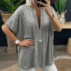 Blusa Dubai™ em Viscose Premium com Detalhes em Paetê