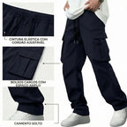 Calça Cargo Orion™ em Sarja Leve com Bolsos Utilitários