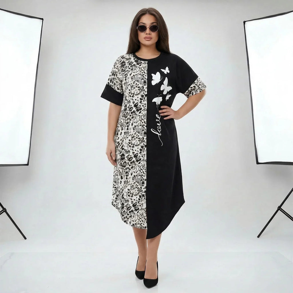 Vestido Lille™ em Viscose Leve com Estampa Animal Print