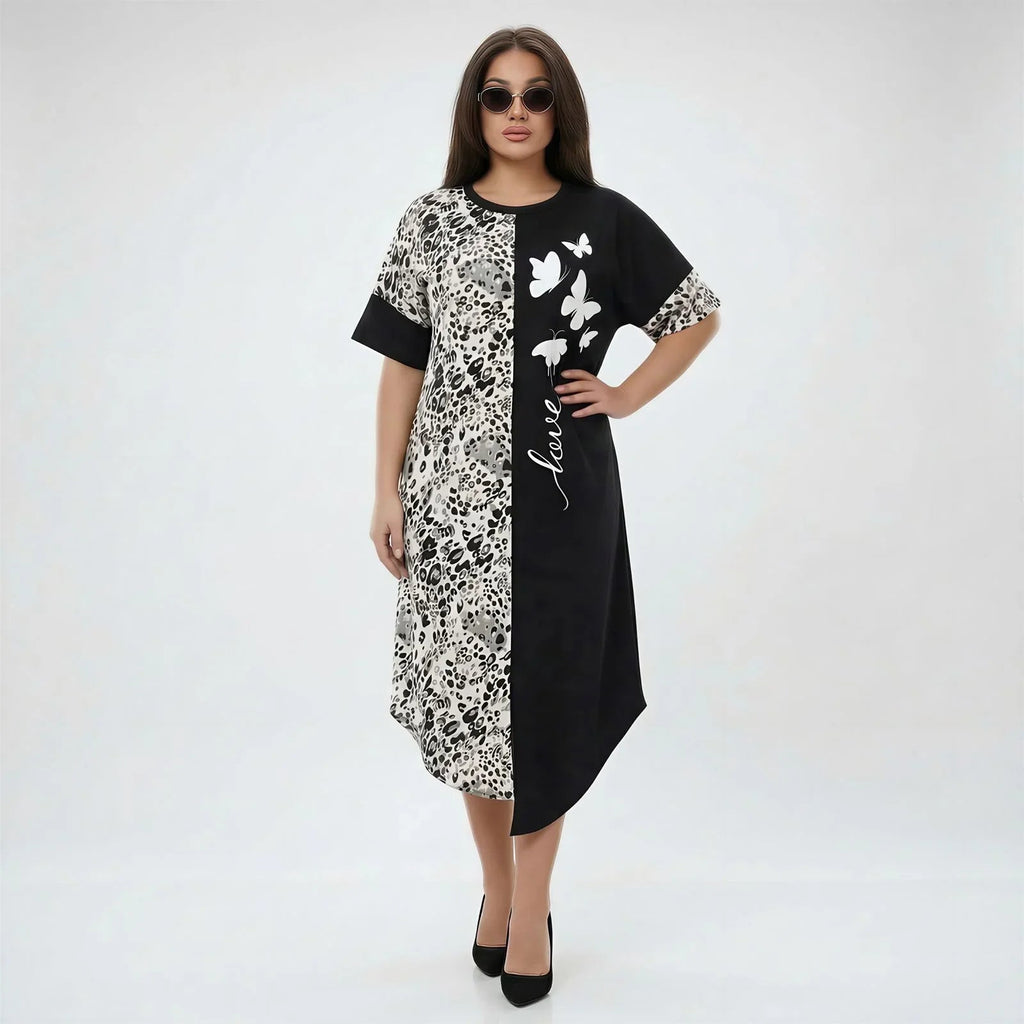 Vestido Lille™ em Viscose Leve com Estampa Animal Print