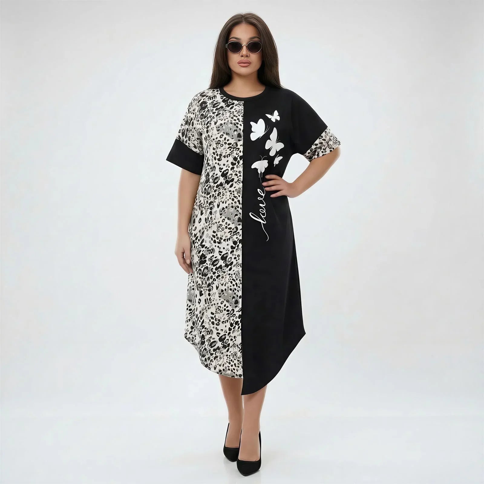Vestido Lille™ em Viscose Leve com Estampa Animal Print