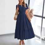 Vestido Floriana™ com Saia em Camadas e Cintura Marcada