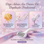 Depilador Feminino BellaSkin™ 2 em 1 com Acabamento Suave e Sem Irritação
