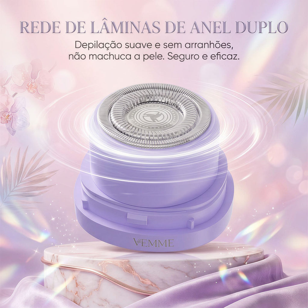Depilador Feminino BellaSkin™ 2 em 1 com Acabamento Suave e Sem Irritação