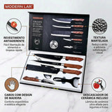 Kit de Facas com 6 Peças Profissionais Modern Lar™ / Cozinha Completa com Estilo, Conforto e Eficiência