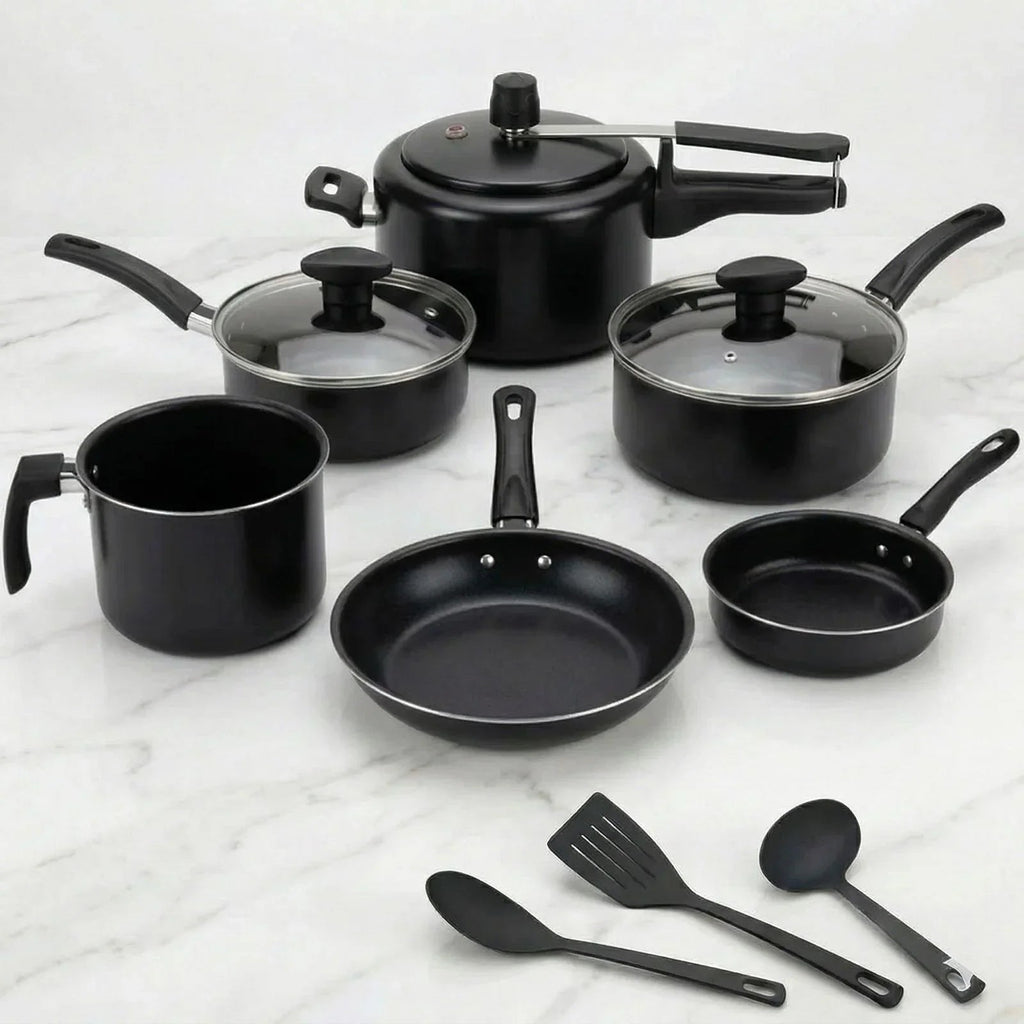 Jogo Panelas 9 Peças Antiaderente Modern Lar™ Conjunto Cozinha Completa Com Acessórios Inclusos!