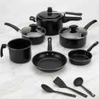 Jogo Panelas 9 Peças Antiaderente Modern Lar™ Conjunto Cozinha Completa Com Acessórios Inclusos!