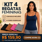 KIT 4 REGATAS FEMININAS COM BOJO