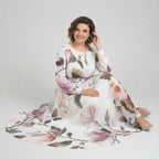 Vestido Manuela™ com Cintura Definida e Decote Canoa