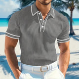 Polo Valtier™ em Malha Canelada Premium com Modelagem Slim