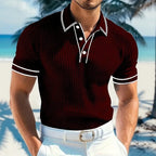 Polo Valtier™ em Malha Canelada Premium com Modelagem Slim