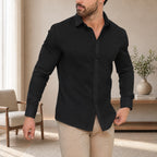 Camisa DiCaprio™ Com Caimento Slim e Elasticidade Inteligente
