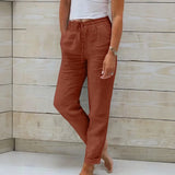 Calça Norah™ em Linho de Algodão com Cintura Ajustável