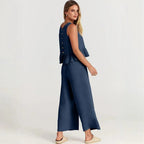 Conjunto BellaVista™ em Viscose Premium com Babados / Elegância e Conforto para Todos os Momentos!