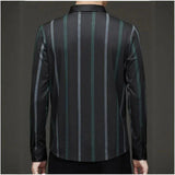 Camisa Social Velluto™ com Listras Italianas e Caimento Premium / Elegância Refinada Para o Homem Moderno!