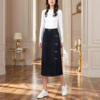 Saia Jeans De Fabergé™ com Detalhes Artesanais e Qualidade Inigualável / O Conforto de um Tecido Jeans Mundialmente Premiado!