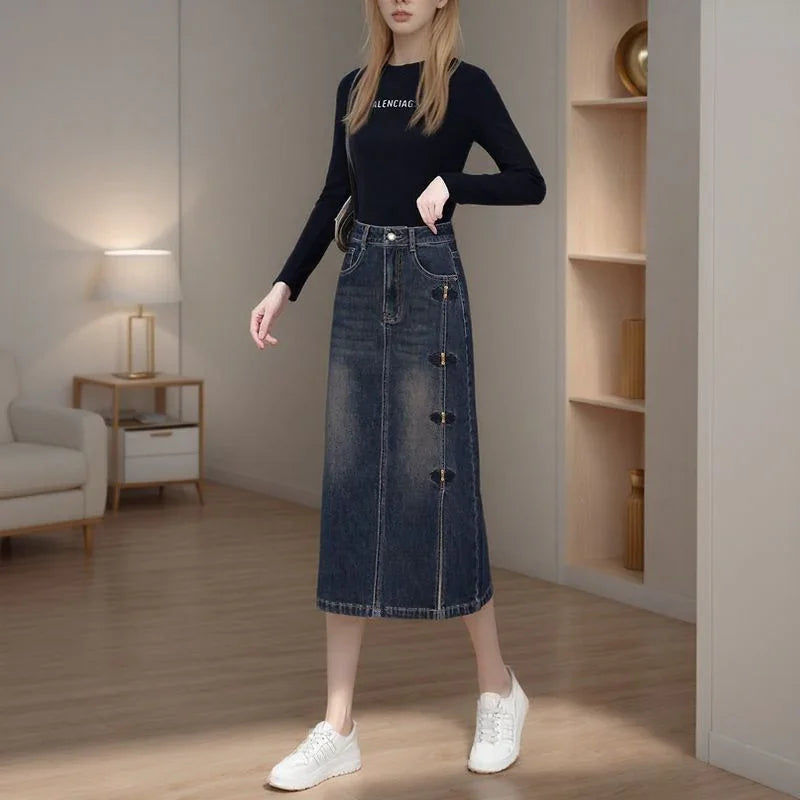 Saia Jeans De Fabergé™ com Detalhes Artesanais e Qualidade Inigualável / O Conforto de um Tecido Jeans Mundialmente Premiado!
