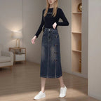 Saia Jeans De Fabergé™ com Detalhes Artesanais e Qualidade Inigualável / O Conforto de um Tecido Jeans Mundialmente Premiado!