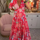 Vestido Maristela™ em Malha Leve com Estampa Floral / Liberdade, Cores e Movimento para Todos os Momentos!