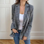 Blazer Madrid™ em Xadrez Clássico com Lapela Estruturada / Um Ícone de Estilo, Versatilidade e Elegância!