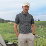 Camisa Xadrez Dorian™ em Seda Gelada Antissuor / Conforto Atemporal com Presença Marcante!