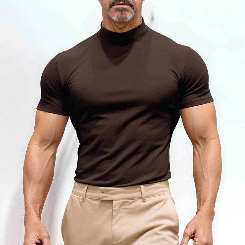 [COMPRE 1 LEVE 3] Camiseta St. Moritz™ com Gola Alta e Design Clean / Minimalismo Refinado para Homens de Presença!