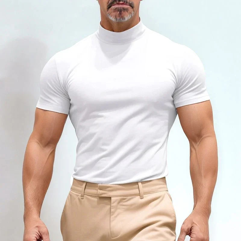 [COMPRE 1 LEVE 3] Camiseta St. Moritz™ com Gola Alta e Design Clean / Minimalismo Refinado para Homens de Presença!