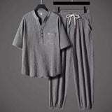 Conjunto Sartori™ em Viscose Premium com Gola Minimalista / O Ponto de Encontro Entre Conforto e Classe!