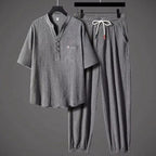Conjunto Sartori™ em Viscose Premium com Gola Minimalista / O Ponto de Encontro Entre Conforto e Classe!